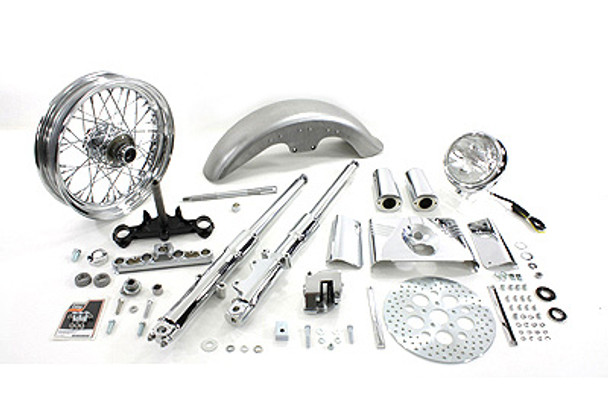 V-Twin - 24-2036 - 41mm Fork Assembly with Chrome Sliders 16 inch Wheel
