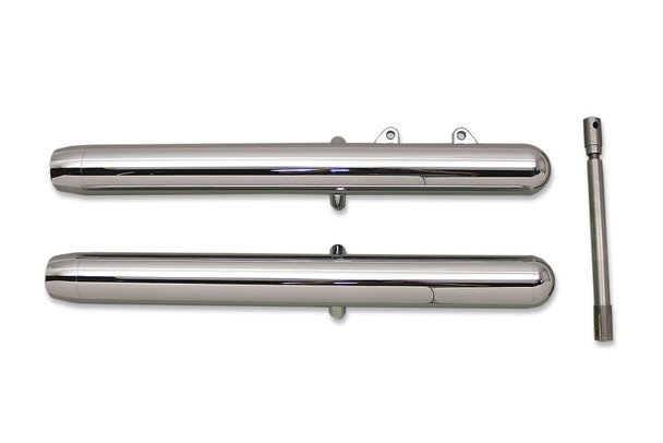 V-Twin - 24-6006 - 41mm Fork Slider Set Chrome 6 inch Over Stock