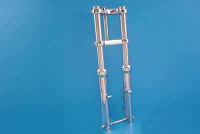 V-Twin - 24-8860 - 39mm Fork Assembly with Chrome Sliders Single Disc - Fits 2000-2003 Harley-Davidson XL, FXD