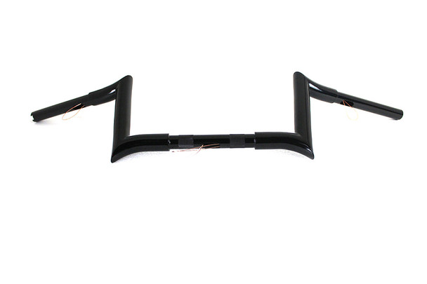 V-Twin - 25-1201 - 8 inch Black Z-Bar Handlebar with Indents