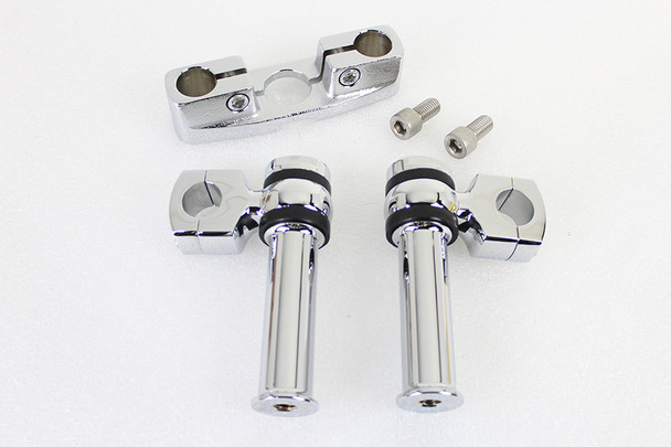 V-Twin - 25-2218 - Spring Fork Tree with 4-1/4 inch Riser Kit Chrome - Fits 1936-1940 Harley-Davidson EL, 1929-1957 G, 1929-1952 WL, 1941-1945 FL, 1938-1948 UL