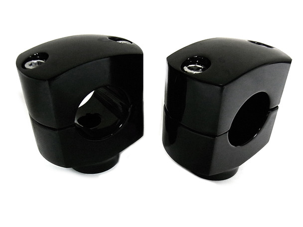 V-Twin - 25-2221 - 1-1/2 inch Short Riser Set Black