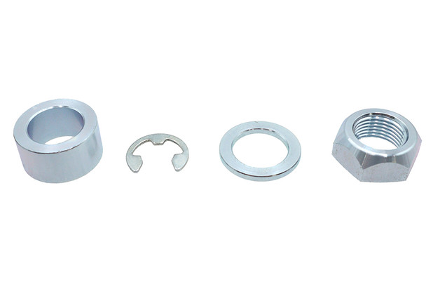 V-Twin - 2508-4T - Rear Axle Spacer Kit Smooth Style Bright Zinc