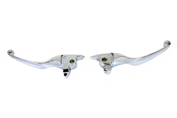 V-Twin - 26-0004 - M8 Chrome Wide Hand Lever Set