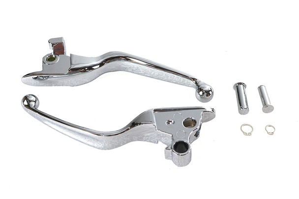 V-Twin - 26-0013 - Hand Lever Set Chrome
