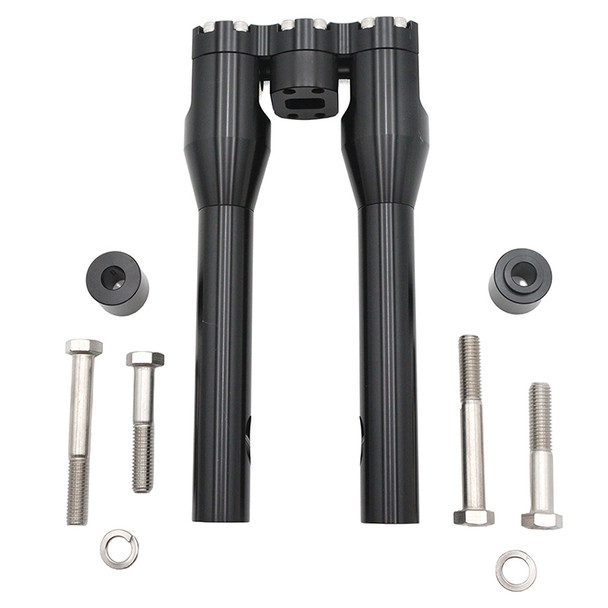 V-Twin - 26-0050 - Wyatt Gatling 10 inch Baron Style Riser Set Black