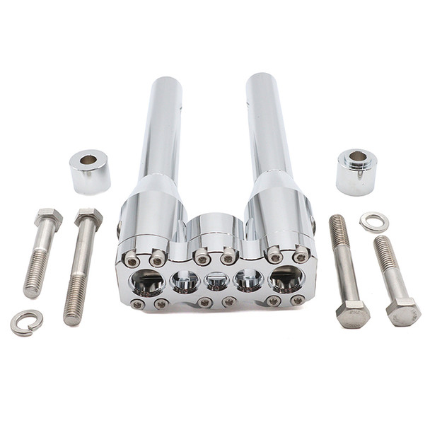 V-Twin - 26-0059 - Wyatt Gatling 10 inch Baron Style Riser Set Chrome