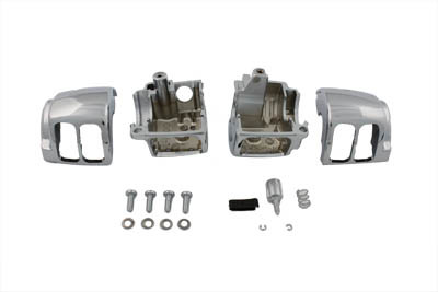 V-Twin - 26-0129 - Handlebar Switch Housing Set Smooth Chrome