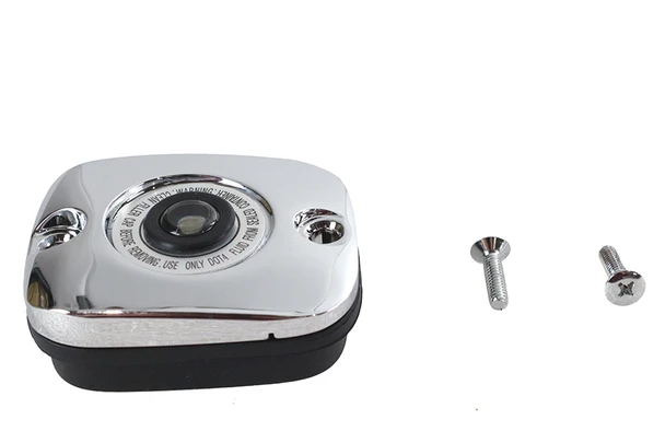 V-Twin - 26-0179 - Chrome Plated Handlebar Master Cylinder Cover - Fits 2006-2014 Harley-Davidson FLST, 2006-2017 FXD, 2005-2007 FLT, 2006-2014 FXST