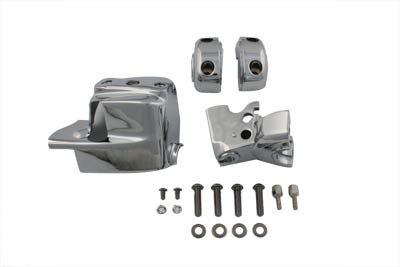 V-Twin - 26-0536 - Handlebar Control Cover Set Chrome