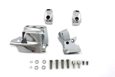 V-Twin - 26-0537 - Handlebar Control Cover Set Chrome - Fits 1996-2005 Harley-Davidson FXST, FLST, 1996-2003 XL, 1996-2005 FXD