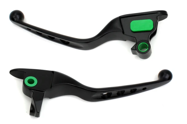 V-Twin - 26-0762 - Black Drilled Hand Lever Set - Fits 2008-2013 Harley-Davidson FLT