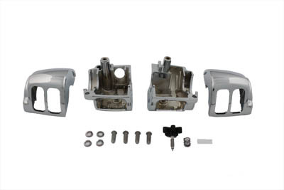 V-Twin - 26-0793 - Handlebar Control Switch Housing Kit Chrome - Fits 2007-2011 Harley-Davidson FLST, 2007-2013 XL, 2007-2011 FXST, FXD