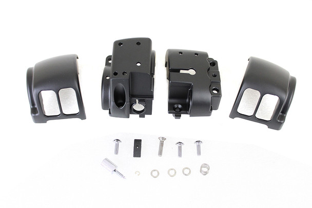 V-Twin - 26-0847 - Handlebar Control Switch Housing Kit Black