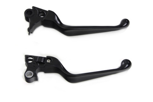 V-Twin - 26-0982 - Black V-Cut Hand Lever Set