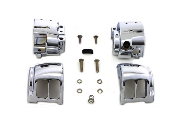 V-Twin - 26-0986 - Handlebar Control Switch Housing Kit Chrome