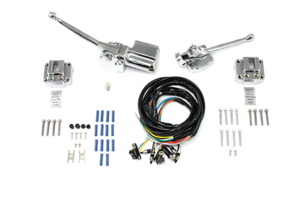 V-Twin - 26-2185 - Handlebar Control Kit Chrome