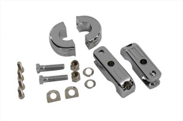 V-Twin - 27-0701 - Chrome Billet Footpeg Mount