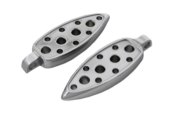 V-Twin - 27-0730 - Chrome Teardrop Footpeg Set
