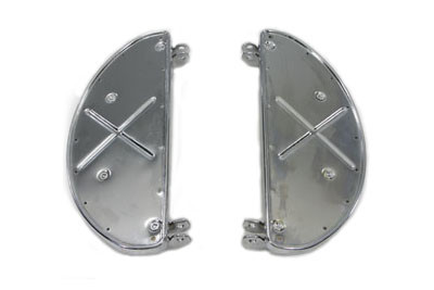 V-Twin - 27-0781 - Half Moon Footboard Set - Fits 1940-1984 Harley-Davidson FL, 1940-1948 U, 1940-1952 W, 1941-1972 G