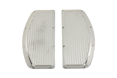 V-Twin - 27-0911 - Footboard Mat Set Chrome - Fits 1986-1990 Harley-Davidson FLST, 1966-1984 FL, 1980-1990 FLT