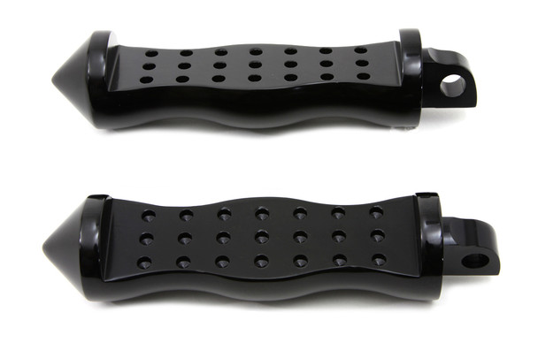 V-Twin - 27-1062 - Black Form Factor Footpeg Set Druid Style
