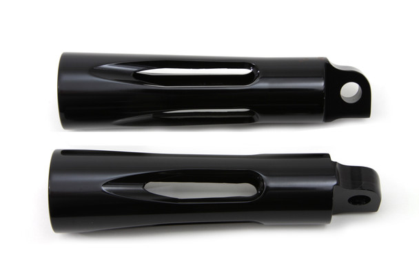 V-Twin - 27-1067 - Black Milled Style Footpeg Set