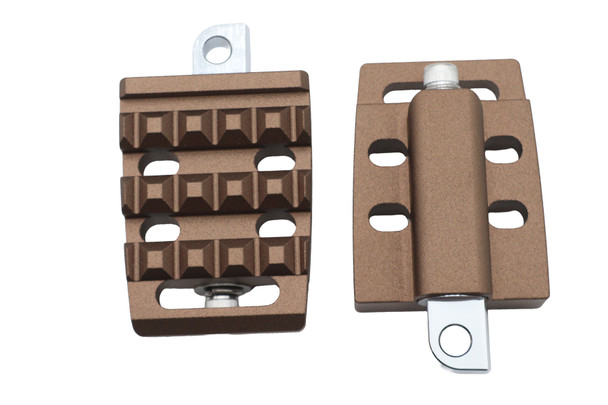 V-Twin - 27-1293 - Grate Passenger Footpeg Set Bronze