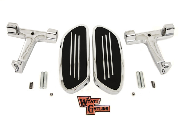 V-Twin - 27-1739 - Wyatt Gatling Chrome Passenger Footboard Kit