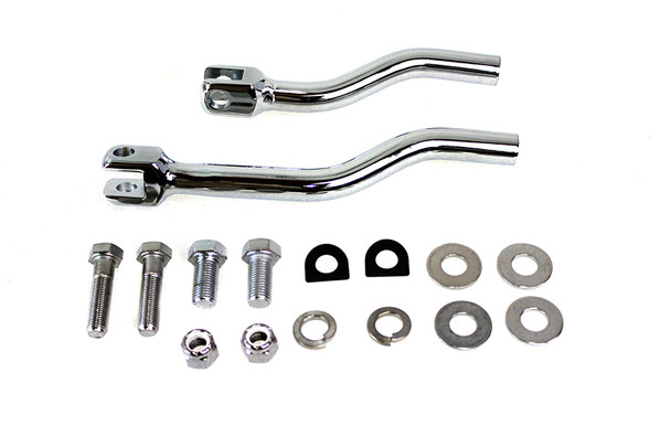 V-Twin - 27-1824 - Chrome Footpeg Support Bar Set - Fits 1983-1984 Harley-Davidson XL, 1977-1984 FX