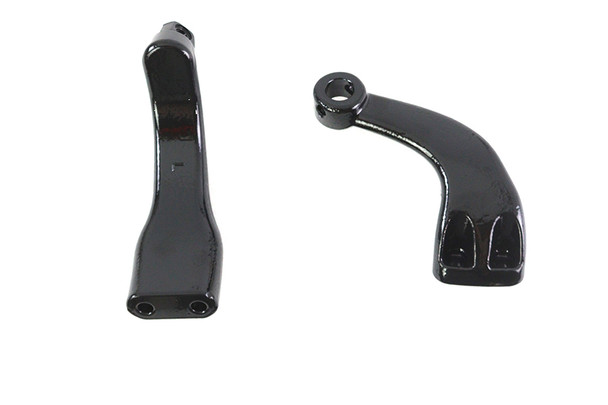 V-Twin - 27-1869 - Driver Footpeg Mount Set Black - Fits 2004-2020 Harley-Davidson XL