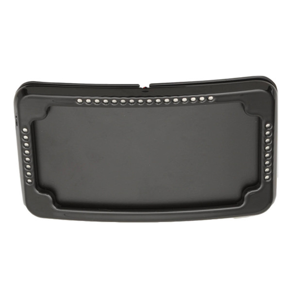 Cycle Visions - Curved Slick Signals License Plate Frame - Black or Chrome