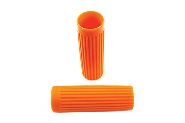 V-Twin - 28-0837 - Replica Handlebar Grip Set Orange - Fits 1962-1972 Harley-Davidson FL, XL