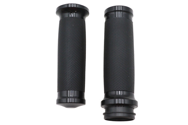 V-Twin - 28-1787 - Caliber Handlebar Grip Set Black
