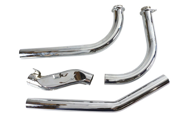 V-Twin - 29-0037 - Shovelhead Upsweep Exhaust Header Set Chrome