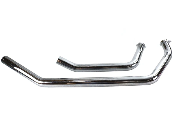 V-Twin - 29-0043 - Shovelhead Exhaust Header Set Upsweep Chrome - Fits 1971-1984 Harley-Davidson FX