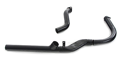 V-Twin - 29-0153 - 2 into 1 Black Exhaust Header Set - Fits 1966-1969 Harley-Davidson FL