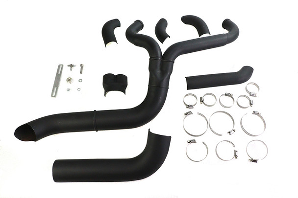 V-Twin - 29-8157 - Speedster 1-3/4 inch 2 into 1 Exhaust Header Set Black