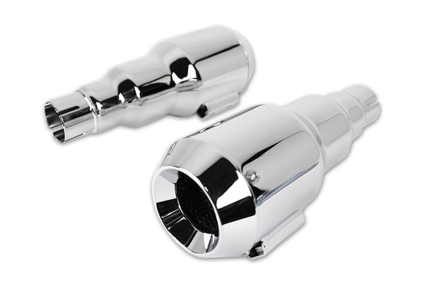 V-Twin - 30-0073 - Grenade Muffler Set Chrome