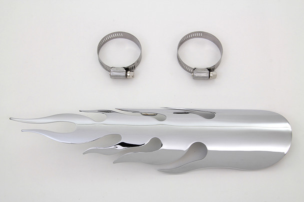 V-Twin - 30-0478 - Chrome Flame Heat Shield