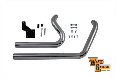 V-Twin - 30-0517 - Wyatt Gatling Drag Exhaust Pipe Set Short Stuff Style