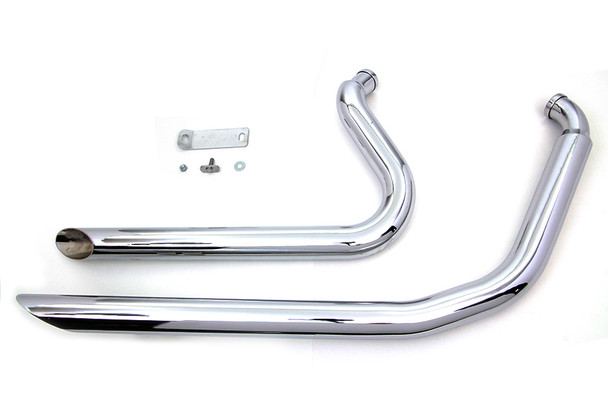 V-Twin - 30-0579 - Wyatt Gatling Exhaust Drag Pipe Set Side Slash Shorty