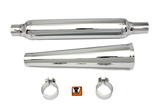 V-Twin - 30-0584 - Chrome Muffler with Megaphone Tip