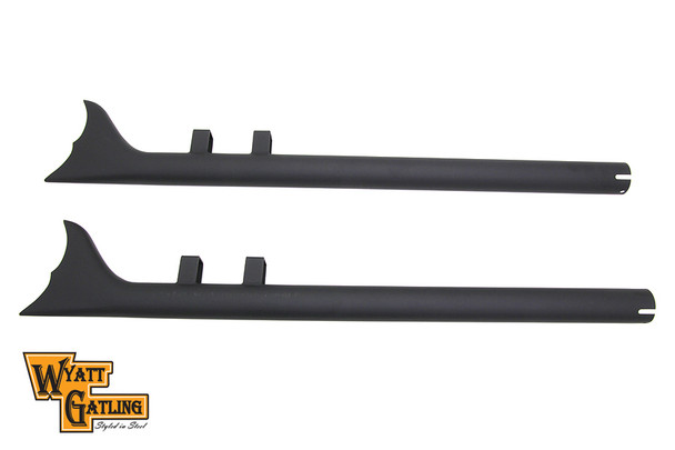 V-Twin - 30-0783 - Wyatt Gatling 32 inch Scalloped Fishtail Set Black