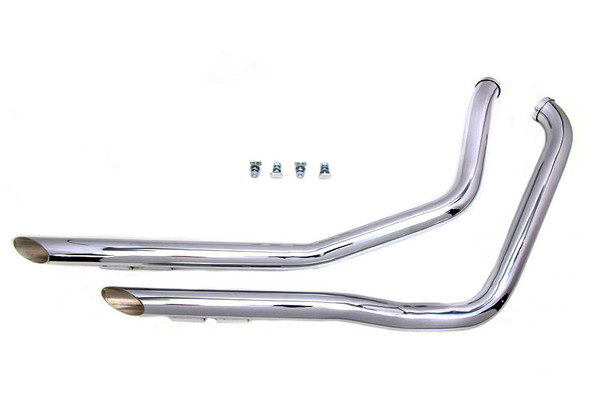 V-Twin - 30-0886 - Drag Pipe Set Chrome