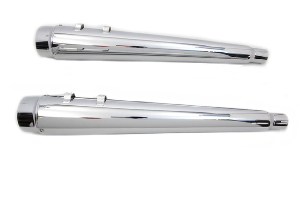 V-Twin - 30-0932 - Wyatt Gatling Megaphone Muffler Set Chrome