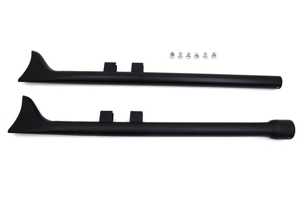 V-Twin - 30-0960 - M8 36 inch Straight Fishtail Exhaust Extension Set Black
