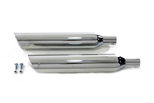 V-Twin - 30-0985 - Side Slash Style Slip-On Muffler Set