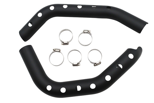 V-Twin - 30-1153 - Drag Exhaust Pipe Heat Shield Set - Fits 2007-2013 Harley-Davidson XL