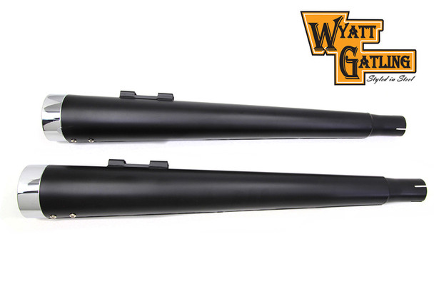 V-Twin - 30-1303 - Wyatt Gatling Muffler Set with Vortex Tips